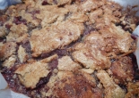 top view on mixed berry pie